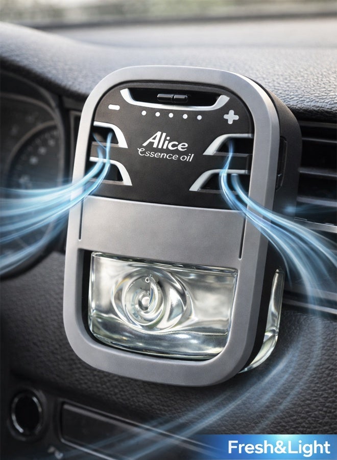 أليس معطر جو للسيارة من أليس إيسنس، برائحة منعشة وخفيفة مع 5 مستويات للتحكم في شدة الرائحة، يدوم طويلاً، منخفض السمية، للتحكم في الروائح داخل السيارة - Image 2